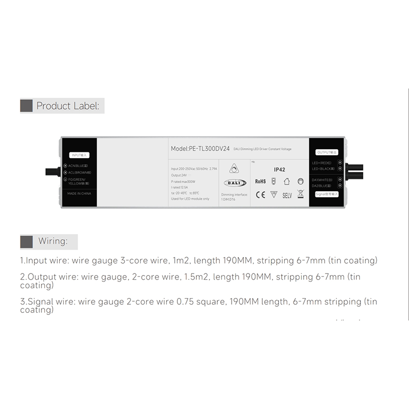 Driver LED à intensité variable DALI à courant constant de 250 W