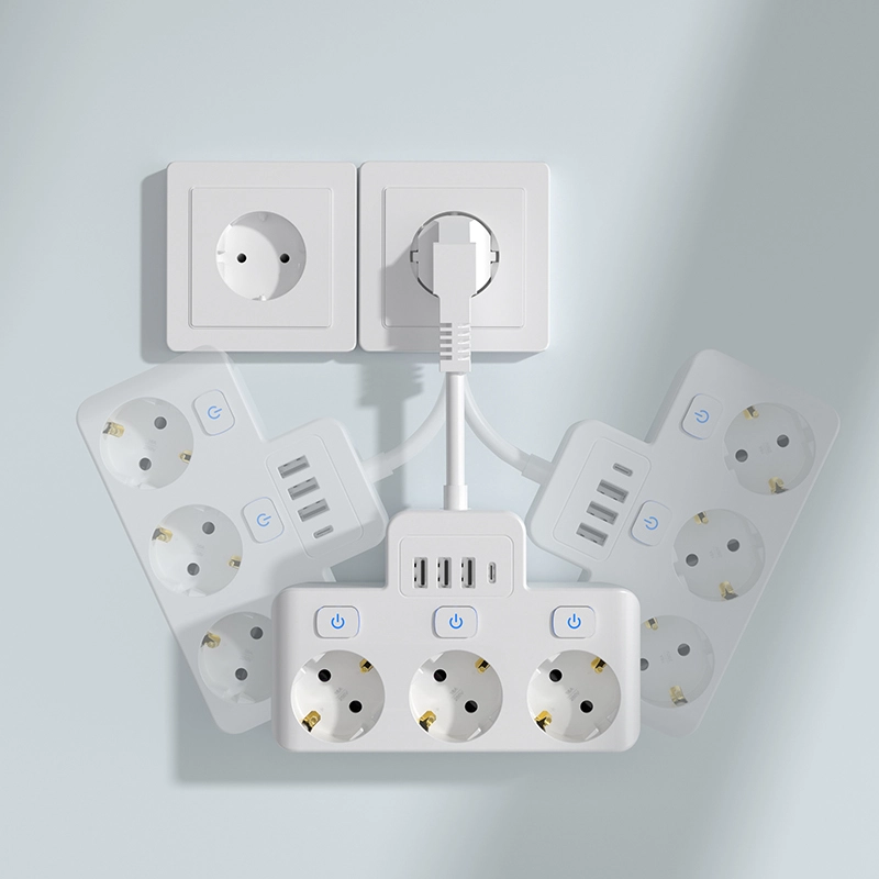 Multiprise UE à 3 prises avec interrupteur individuel