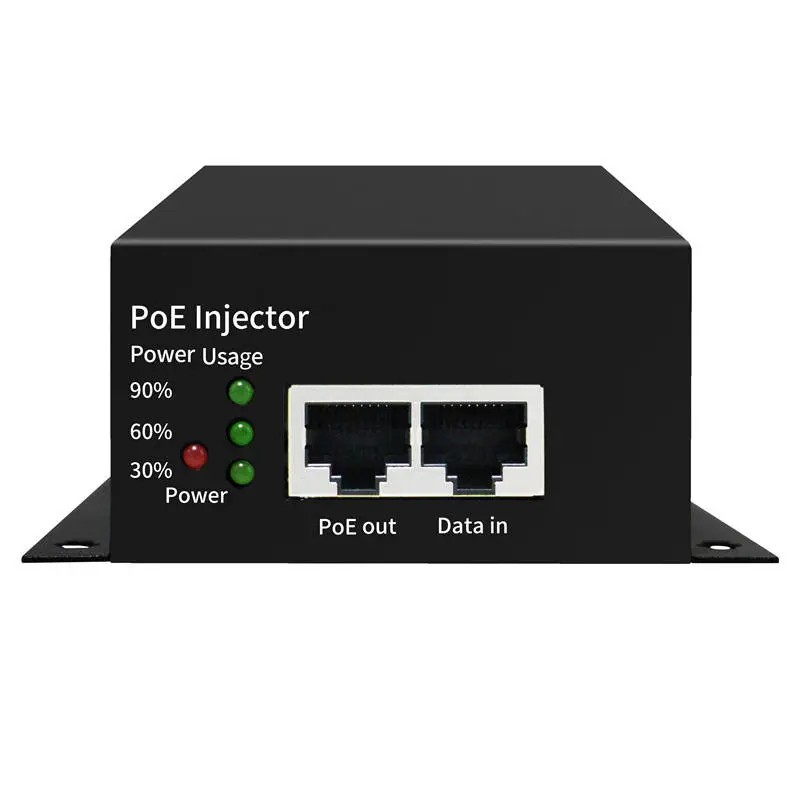 Injecteur PoE Gigabit IEEE802.3bt, boîtier métallique 90 W